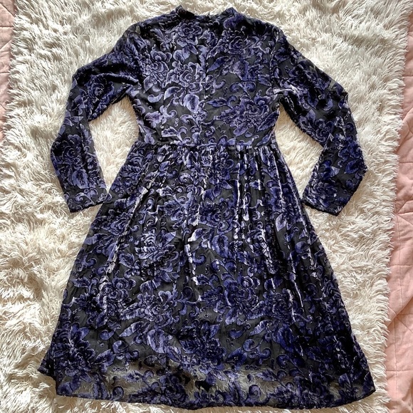 COPY - Velvet burnout midi dress - Picture 4 of 6